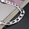 925 Sterling Silver Color Bracelet Sideways Silver Bracelet 10mm Bracelet Men &Women Jewelry