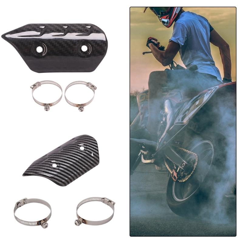Universally Motorcycle Motorbike Exhaust Muffler Pipe Heat Shield Heat Insulation Cover Heel Guard Exhaust Heat Shield