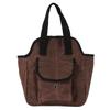 Garden Tool Bag Waxed Canvas Tool Carrier Bag with 6 Interior 3 Exterior Pockets Multi Purpose for Home Gardening Brown