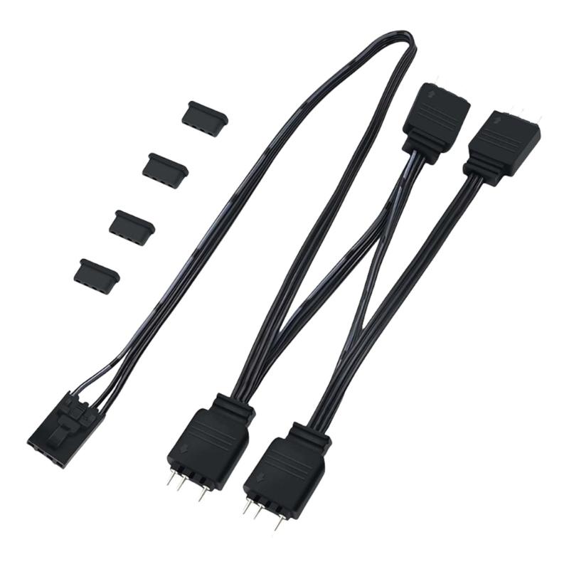 

4Pin to 5V 3Pin ARGB Splitter Cable for ARGB Hub and Fan Lighting Control For HDLL120 Splitter Extension Cord 1