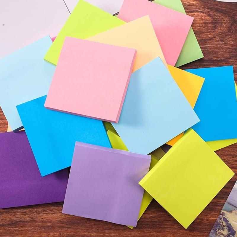 8 Pcs Stickier Note Adhesive Stickier Pad Simple Stickier Notes Aesthetic Memo Pad Colorful Notepads for Office Workers