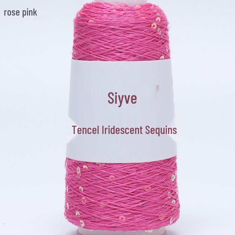 Si Yue Tencel Iridescent Paljettgarn: Handstickat Mode Bländar