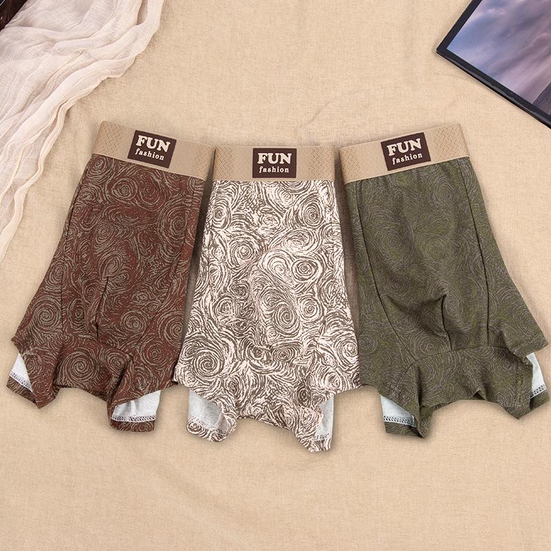 Rose Trend Herren Antibakterische Baumwollunterwäsche: Hautfreundlich, Bequem, Atmungsaktiv, Modische Flachbein mit Hochelastischem Vier-Ecken-Design.