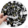 50Pcs/Set Funny Black Cats. Yellow Eyes Stickers DIY Fashion Waterproof Doodle Decals Stickers