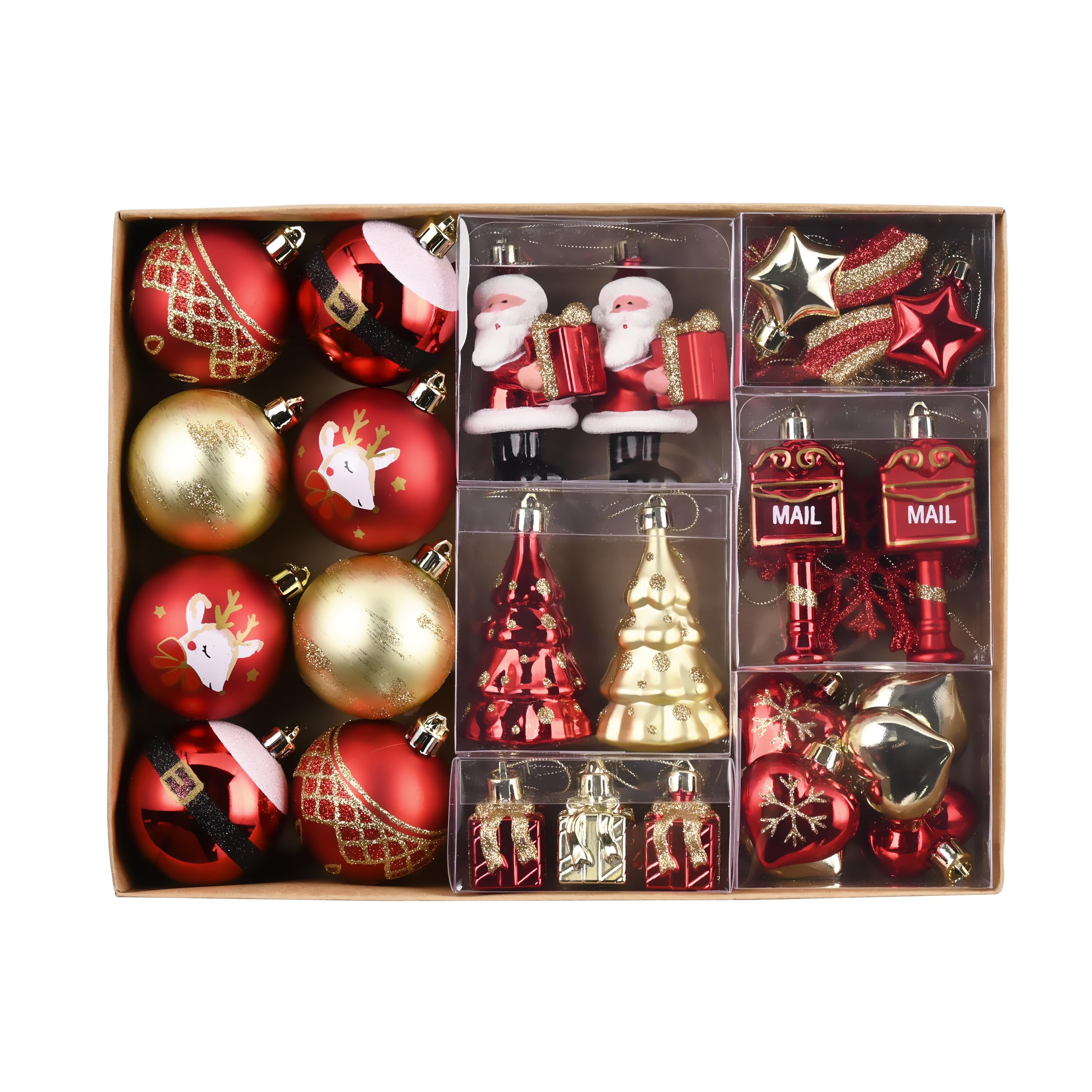 

Valery Madelyn Christmas Set of Cute Christmas Tree Hanging Day Store Santa Gorgeous Red Ornaments, 40, Decorations, Ornaments, Valentine s
