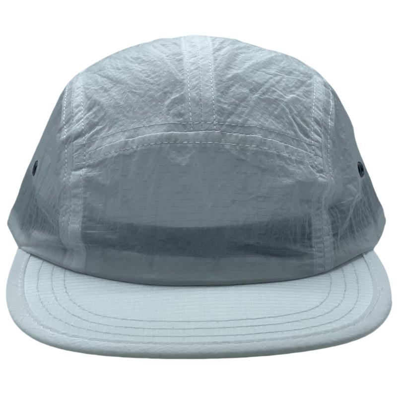 Five-Panel Nylon Camp Cap With 3D Embroidery Fashionable Hip Hop Style Winter Sports Camping Cycling Beach Scenes Custom Logo