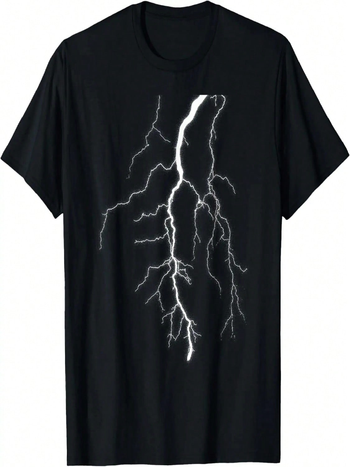 Storm Night Sky Thunder Graphic Lightning T-Shirt S