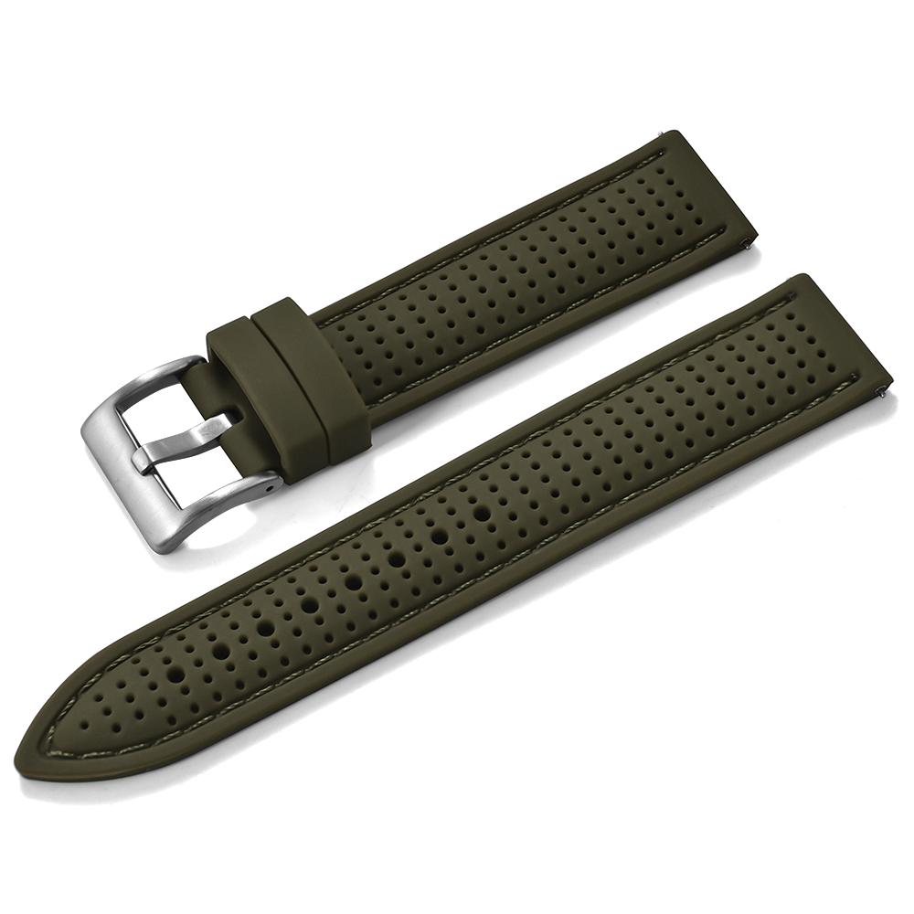 Quick Release Sport Silicone Watch Band - Breathable Waterproof Soft Rubber Strap Universal Fit 18mm 20mm 22mm For Men Women
