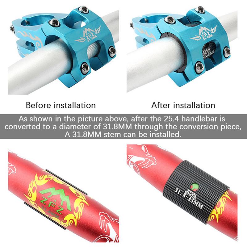 1 pár adaptéru na řídítka kola 25,4 mm na 31,8 mm 31,8 mm na 35 mm Adaptér na nastavení otvoru Mtb Silniční kolo