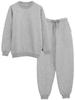 Pajama Family Men's Quilted Hotel Pajamas, Long Sleeve, Spring/Autumn, Gray and Charcoal, Sizes M, L, LL (L: Gray, Round Neck)