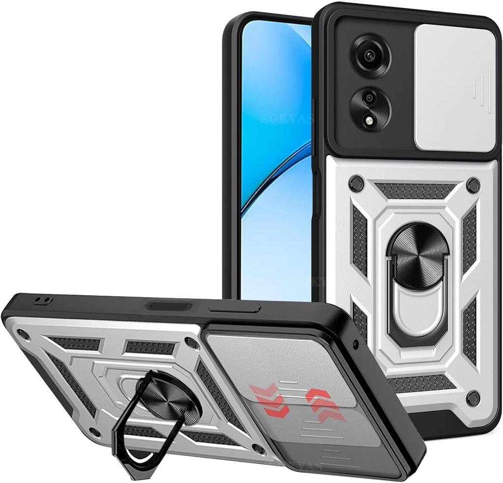Military Armor Case For Realme C61 C63 C65 C67 4G Note 50 C55 C53 C51 Cover Lens Protection Ring Stand Holder Coque Fundas