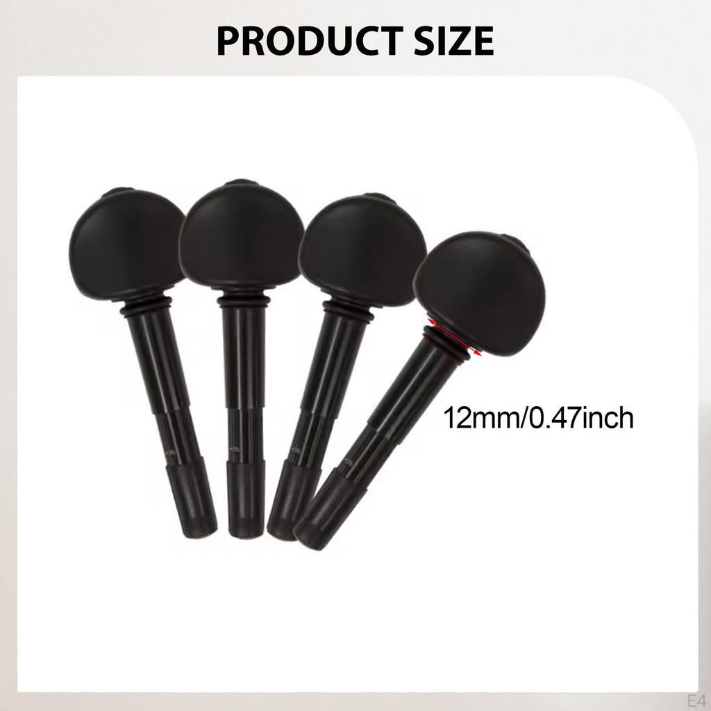 4 Pieces Cello Fiddle Tuning Peg Set String Instrument Accessories Sturdy Mechanical