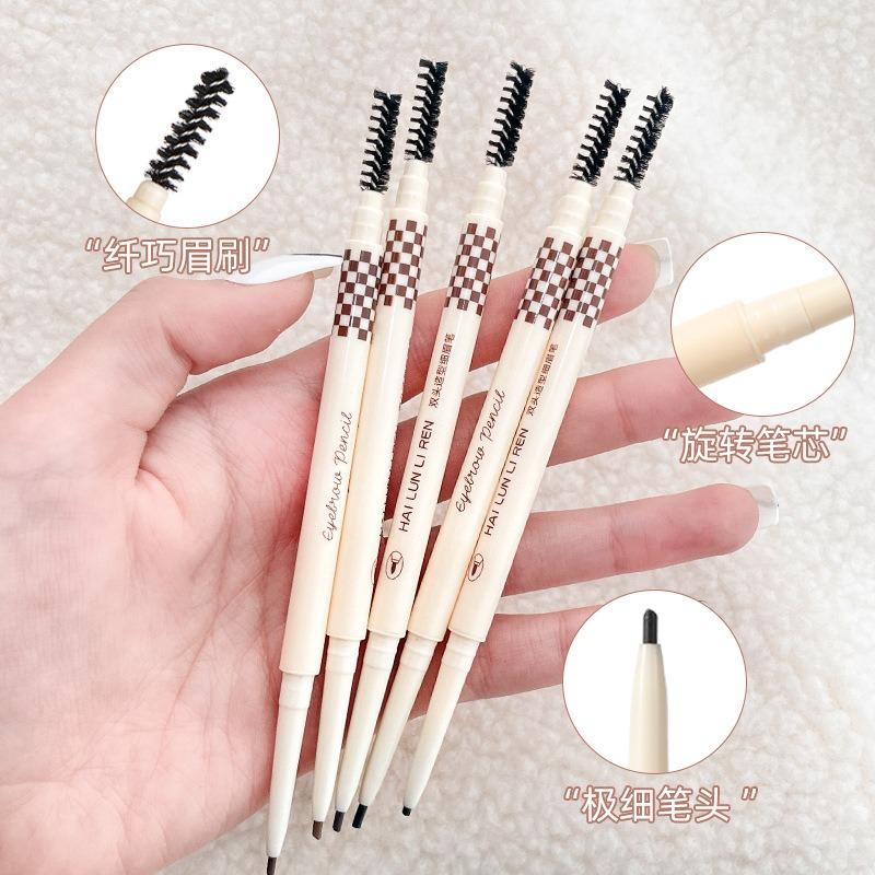 Helen Beauty Double Ended Eyebrow Pencil Fine Tip Easy Coloring Sweat Resistant Makeup
