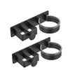 Aluminum No-Drill Wall Mount Hair Dryer Holder, For Bathroom 2Pc Storage Solution