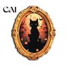 Kitchen Refrigerator Magnet 1/6Pcs Halloween Retro Frame Magnet, Wooden Fridge Seasonal Magnets Decor Decoration, Memo Note Holder for Holiday