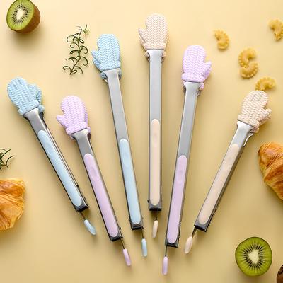 9/12 Ιντσών Μακριές Τσιμπίδες Μπάρμπεκιου Αντιολισθητική Λαβή Ανοξείδωτο Ατσάλι Κλιπ Τηγανίσματος Μπάρμπεκιου Κλιπ Σαλάτας Ψωμιού Εργαλεία Κουζίνας Κλιπ Κρέατος Φαγητού