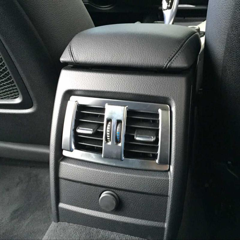 ABS Chrome Rear Seat Air Condition Outlet Cover Frame Trim For BMW 1 3 4 Series GT F30 F34 316li320li 2013- Car Accessories