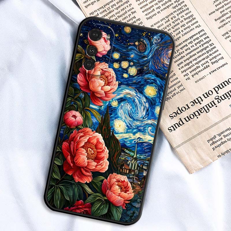 Creative Landscape Patterns For Motorola G85 Edge 50 G24 G35 G14 G04 40 G72 G34 G G54 G13 G32 5G Black Phone Case
