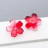 50 Multicolor Transparent Gradient Cherry Blossom Petal Charms for DIY Jewelry
