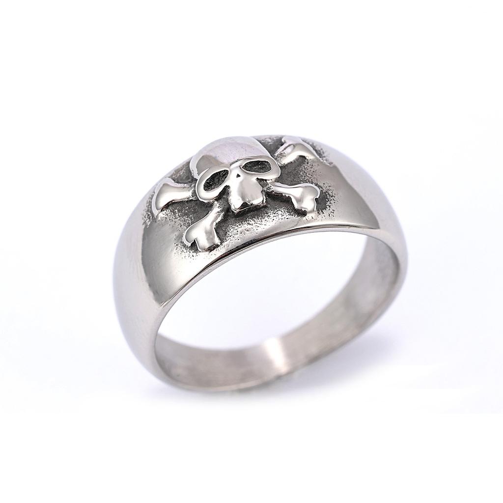 S925 Silver Ring Personalized Ring Retro Skull Men's Ring Motorcycle Skull Ring for Men and Women