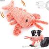 Interactive Electric Moving Cat Toy with Jumping Lobster and Shrimp Simulation Plush for Cats Dogs Interactive Pet Toys