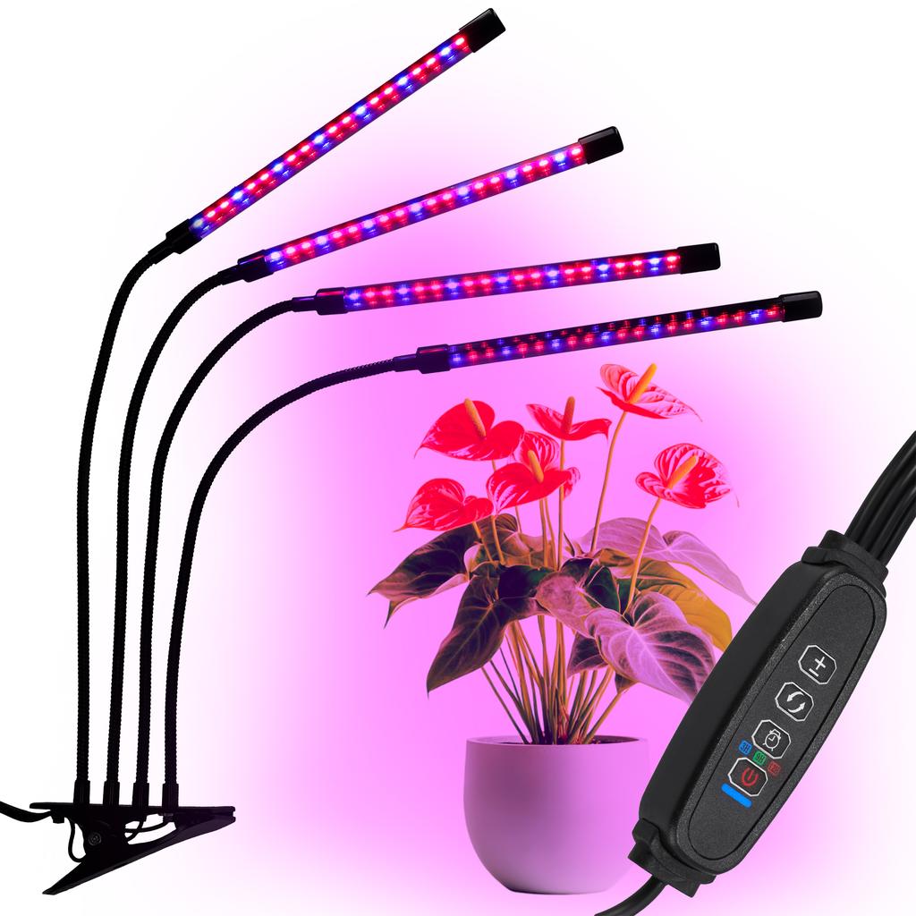Led Plant Growth Lamp 80 Diodes Timer 25 W Home Plant Cultivation With Mains Adapter