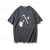 Funny Print REAPER LOVES CATS Cotton Tshirt for Halloween Short Sleeve Tee Summer Tops Women Unisex Tshirt Unisexs Tshirts