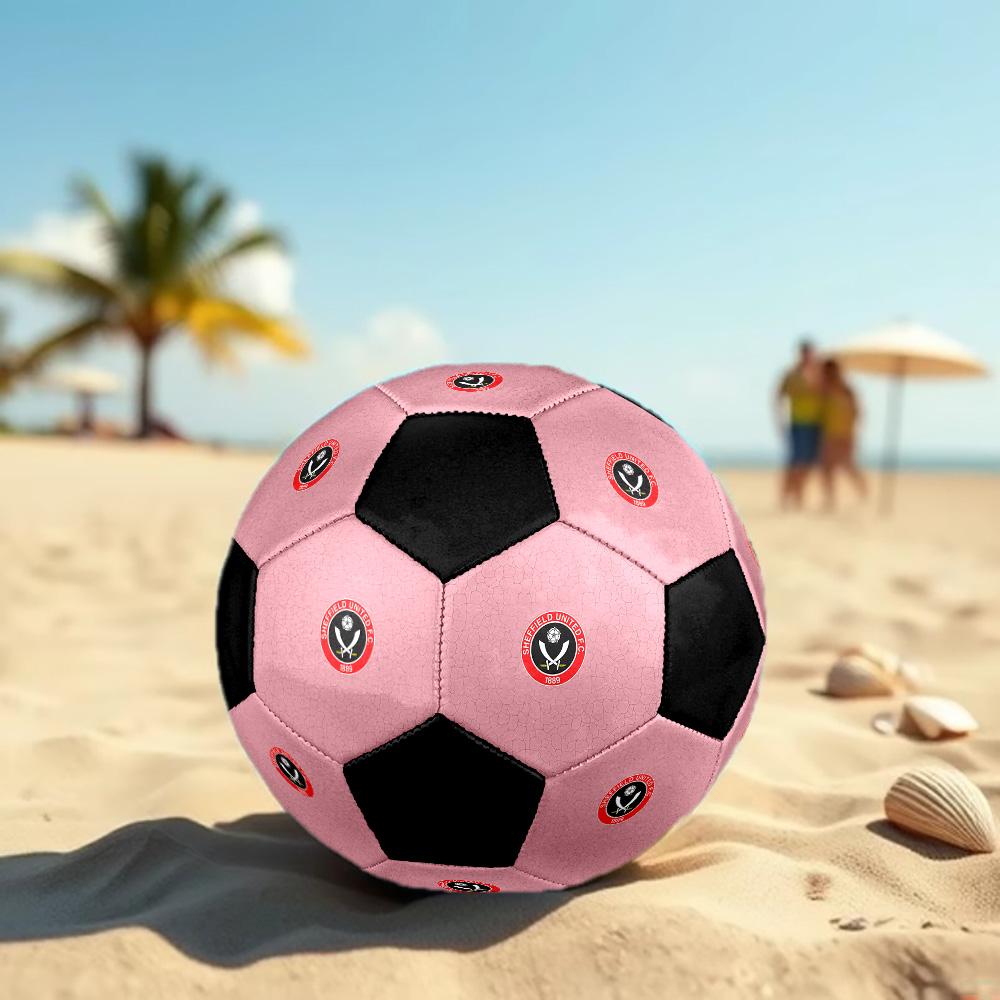 Sheffield United F.C. Pallone da Calcio Colorato Per Tutte le Età Cucito a Macchina PVC Pronto per la Competizione Resistente Ad Alto Rimbalzo.TAGLIA5