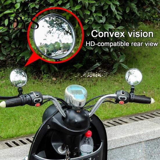 Adjustable Handlebar Mounted Convex Mirror 1/2Pcs Rotatable Bicycle Rearview Unbreakable Universal Easy Fit To Install Accessories