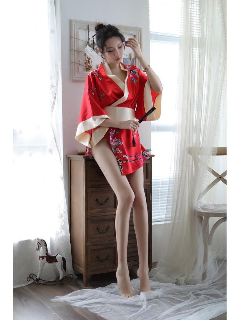 Plus Size Sexy Japanese Kimono Lingerie for Playful Role Play