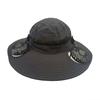 Adjustable Neck Hanging USB Fan Bucket Hat With UPF50+ Sun Protection For Outdoor Camping Hiking And Beach Activity