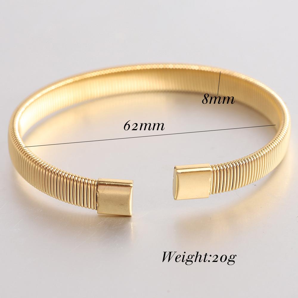 

Новый простой и универсальный эластичный браслет с открытым концом Браслет из стальной проволоки