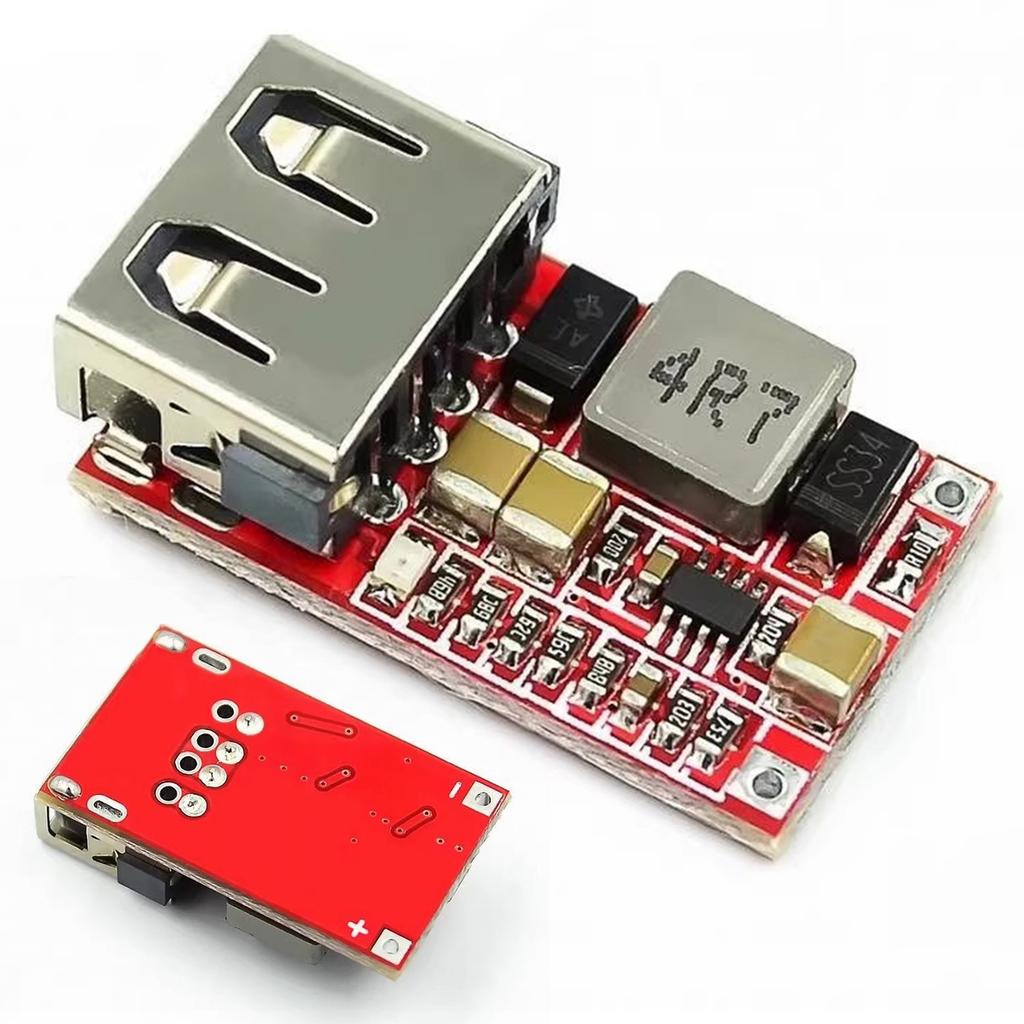 6-24V To 5V3A USB Step Down Module USB-A Mini DC-DC Steps Up Boost Modules Power Adjustable Converter for Voltage Regulation