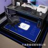 Gaming Room Rug Chair Mat Floor Protection Non-Slip Geometric Crystal Velvet Carpet Living Bedroom Study
