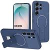 Case for Samsung Galaxy S26 Ultra, Soft Silicone with Magnetic Ring and Stand Navy Blue