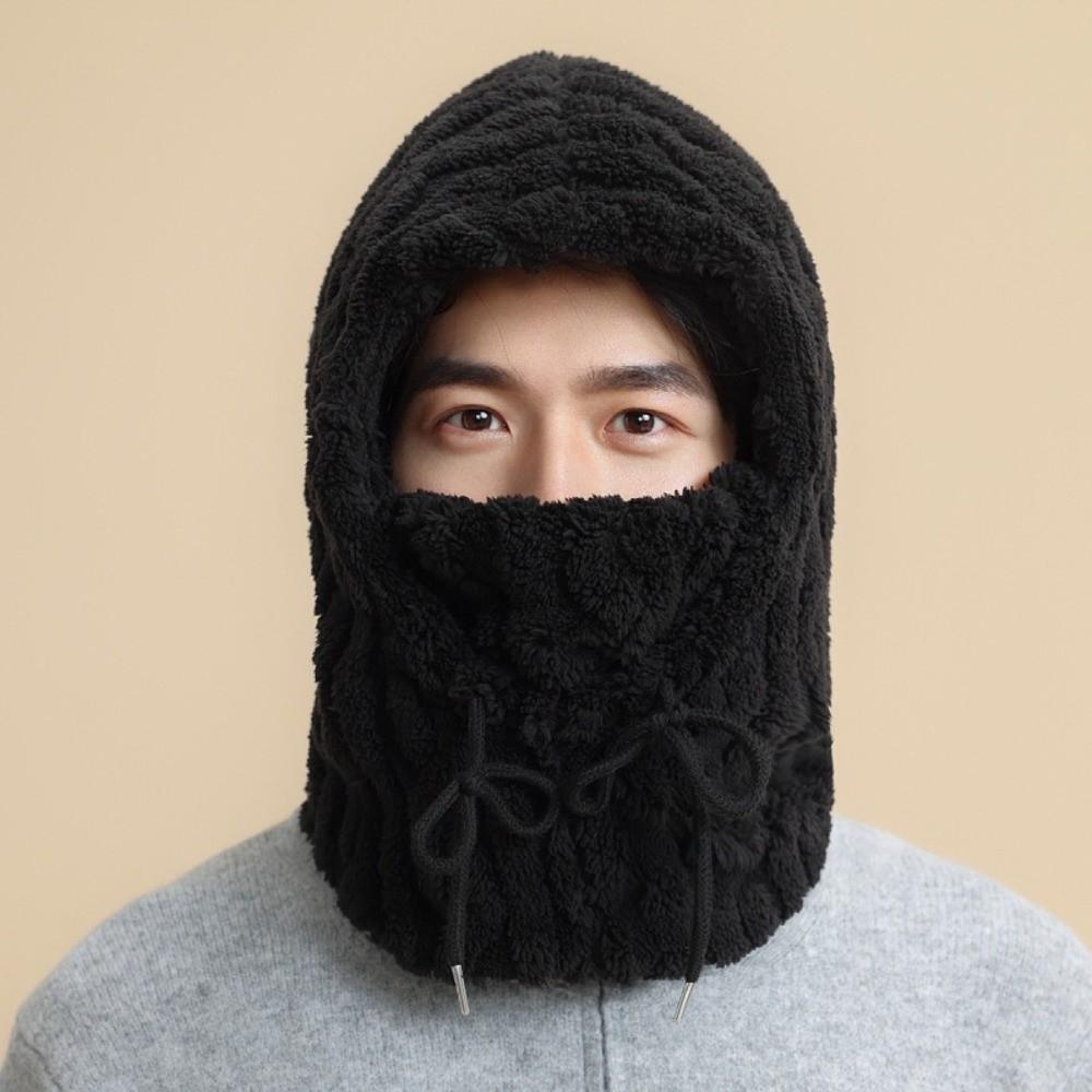 Windproof Scarf Mask Integrated Hat Warm Hooded Hat New Neck Warmer  Autumn and Winter