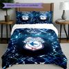 3-teiliges Bettbezug-Set (1 * Bettbezug + 2 * Kissenbezug, ohne Kern), Cardiff City FC Druck Bettwäsche-Set, Schlafzimmer-Dekoration, Ganzjahres, Geburtstagsgeschenk