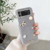 Für Samsung Z Flip 4 Fall 3d Perle Bogen Klapp Telefon Fall Für Samsung Z Flip 3 5g Zflip4 winter Plüsch Stoßfest Harte Rückseitige Abdeckung