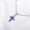 Personalized Versatile New Multi-color Zircon Pendant European and American Full Diamond Cross Necklace Hip-hop Trend Jewelry