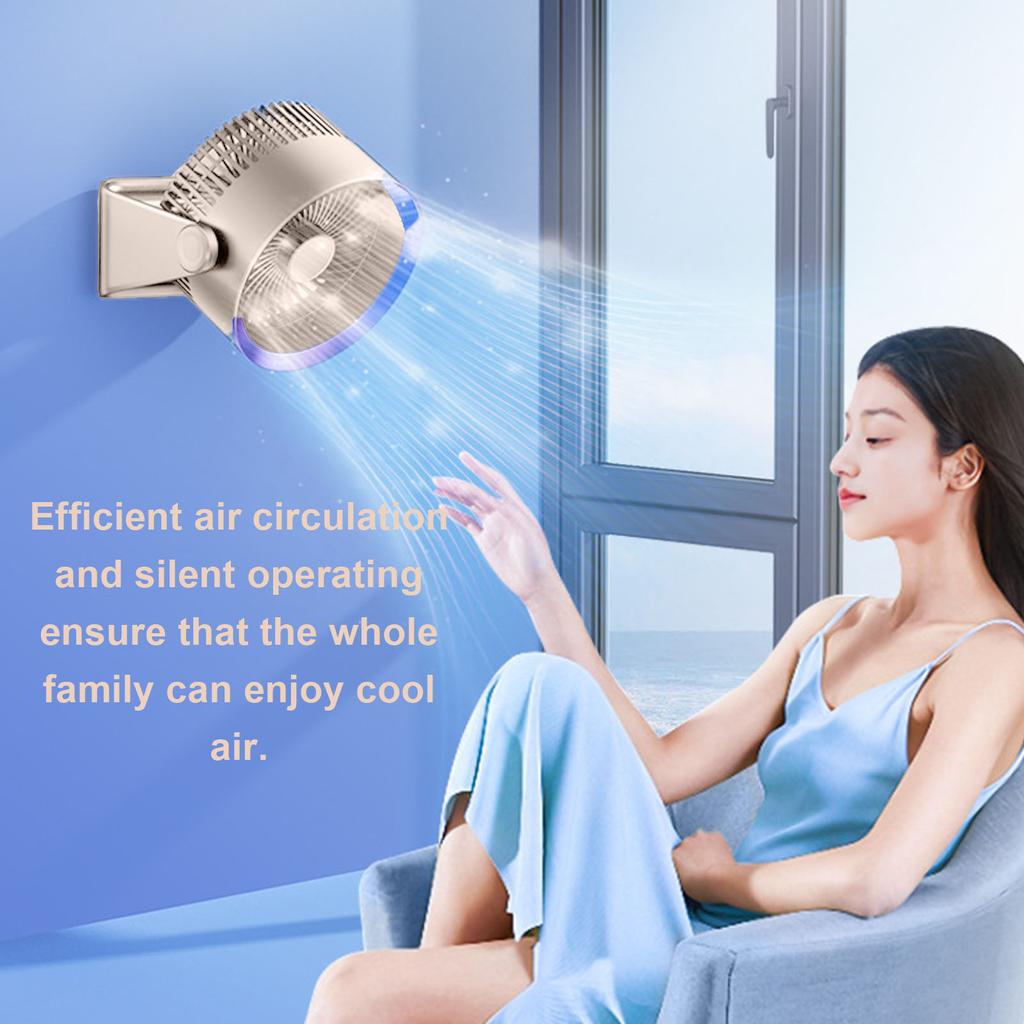Air Circulator Fan Desk Fan Rechargeable USB Fan 4000mAh Battery Operated Quiet Strong Wind Lightweight for Bedroom Home Office