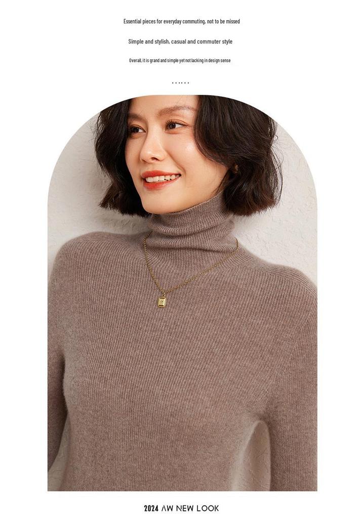 Lekasha Women's Autumn/Winter Striped Cashmere Knit Sweater.