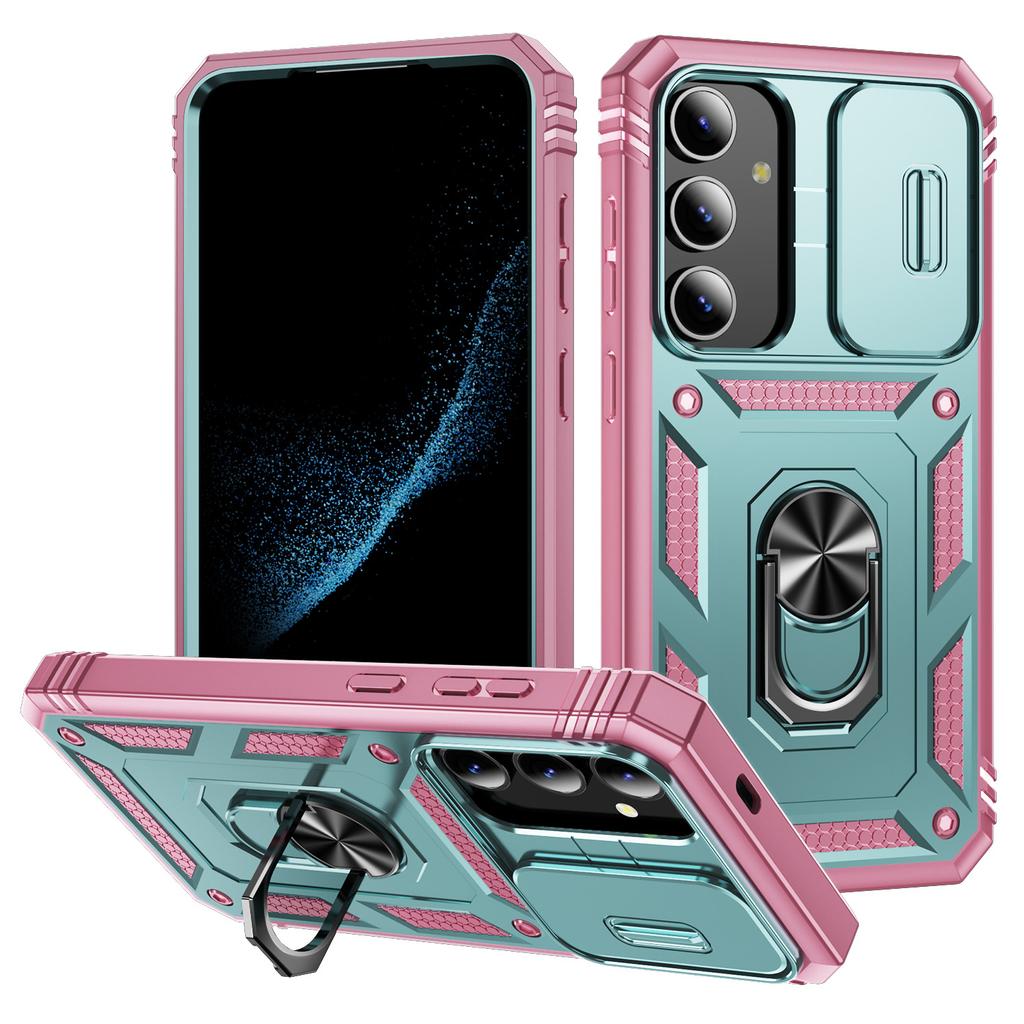 For Samsung Galaxy S25 Case TPU+PC Slide Camshield Kickstand Phone Cover