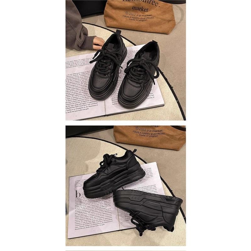  Women's Chunky Sole Forrest Gump Shoes Platform Casual Lace Up Sneakers