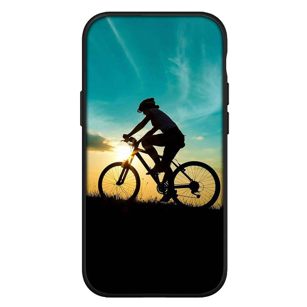 For iPhone 17 16 15 Xiaomi Poco F7 F8 X7 X6 C85 C75 C71 M8 Redmi Note 14 13 12 11 Pro Max 14C 13C A3 A4 Phone Case Wallpaper Mountain Bike Cycling Art