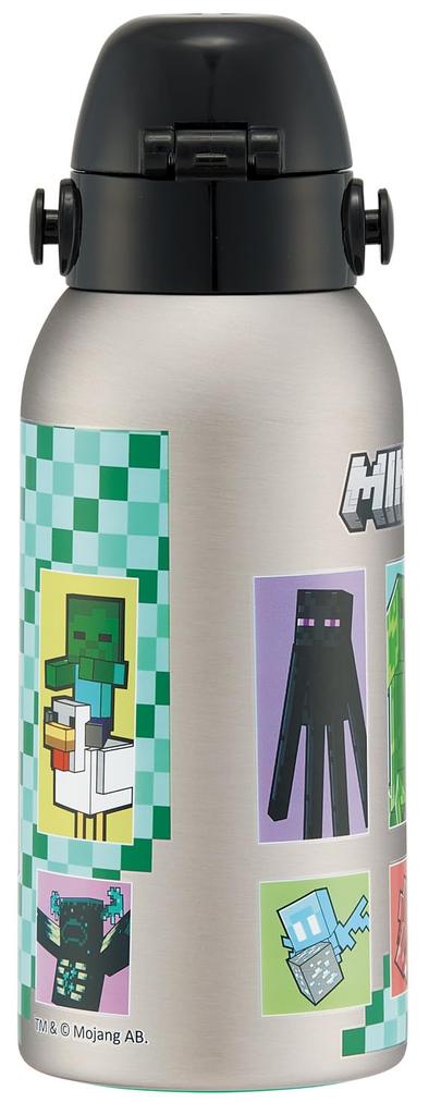 Skater Water Direct Minecraft 26 for Stainless Sports Children's Bottle, 600ml, Drinking, Design, Boys, Insulated, Steel, Lightweight, Bottle, STCH6-A