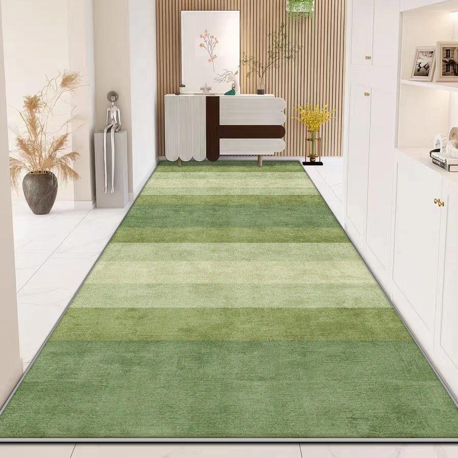 Grey Simple Light Luxury Long Corridor Carpet Runner Senior Decoration Hall Passageway Rugs Stairway Non-slip Floor Mat Washable