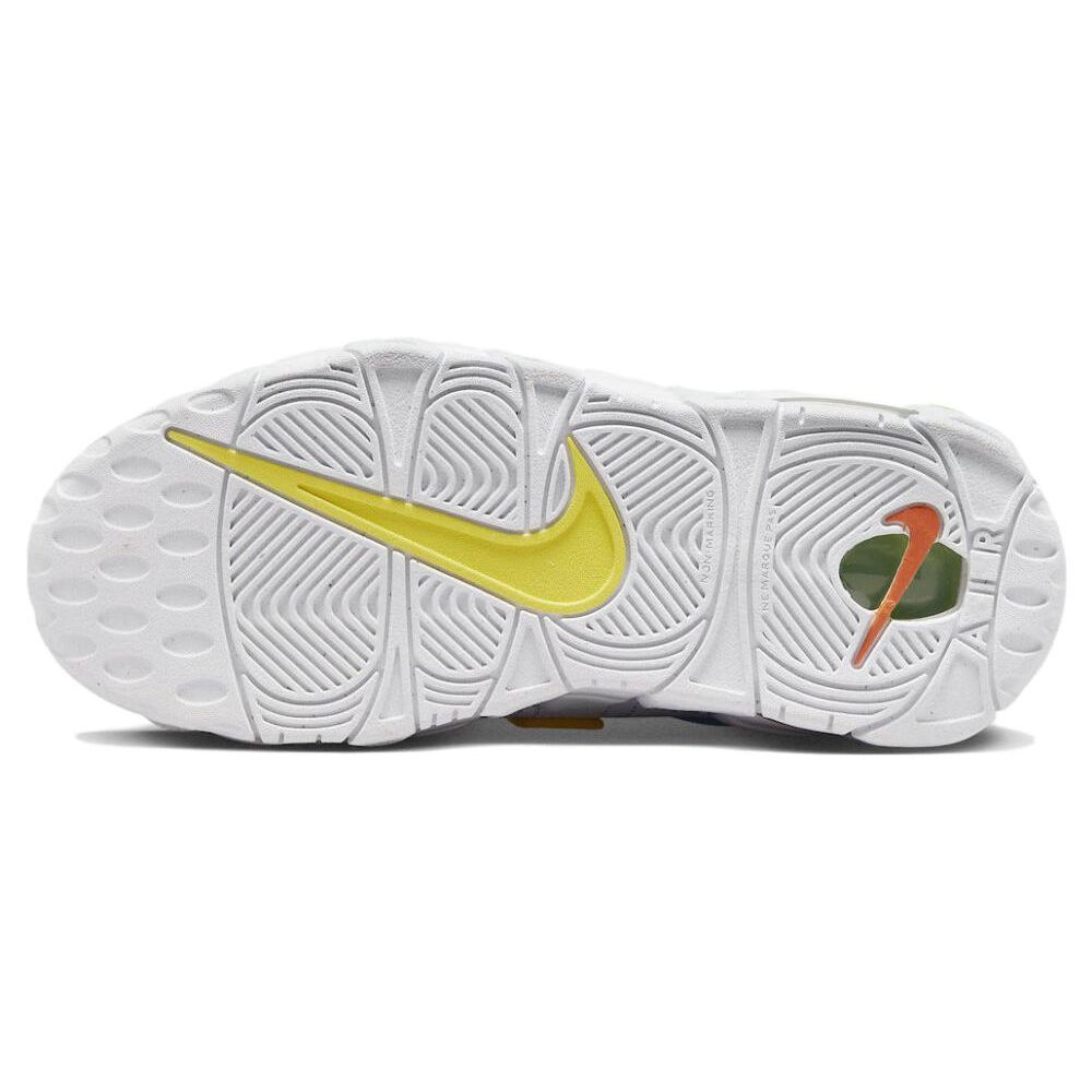 Nike Air More Uptempo GS White Rainbow Παιδικά Αθλητικά Πολύχρωμα Opti-Yellow Safety-Πορτοκαλί FJ4624-100