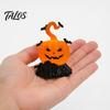 Lighted Halloween Props LED Candle Light Figurine, Bat Tombstone Glowing Tabletop Ornament, Warm Spooky Gothic Decoration Pumpkin Decor Prop