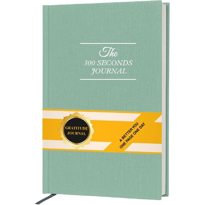 Gratitude Journal – 300 Seconds Daily Reflection with Prompts for Mindfulness, Self Care & Positive Thinking, 5 Minute Guided Journal Green Edition светло-зеленый