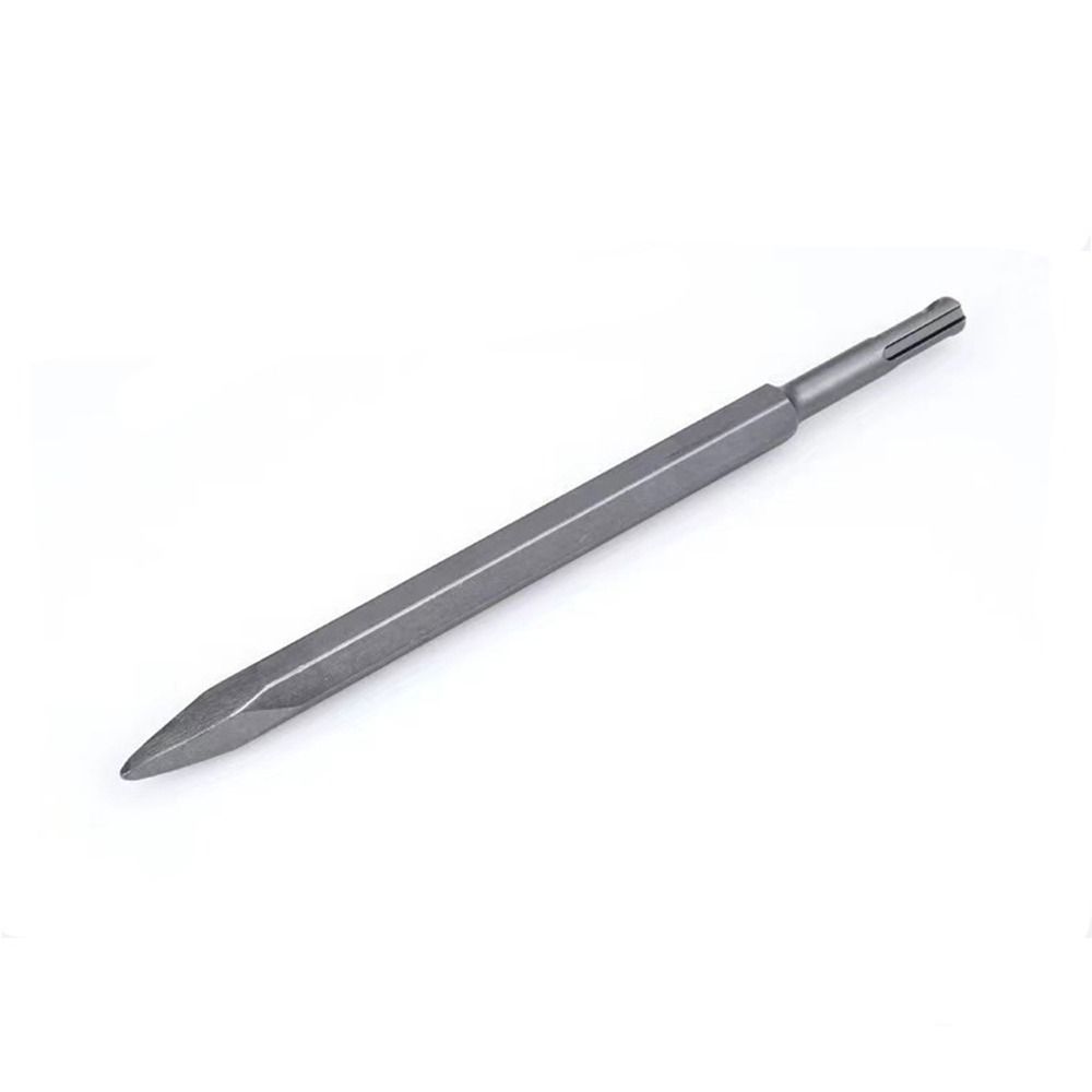 4Pcs Round Shank Hammer Drill Bit Pointed /Flat Bit Rotary Hammer Gouge Set  Tile Slotting